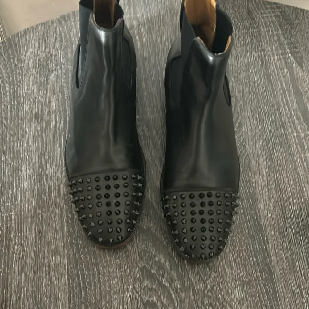 Christian Louboutin Black Leather Boots - Picture 3 of 4